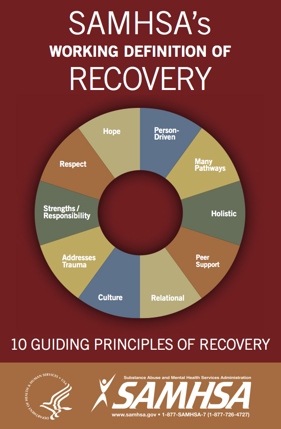 SAMHSA - 10 Guiding Principles of Recovery illustration
